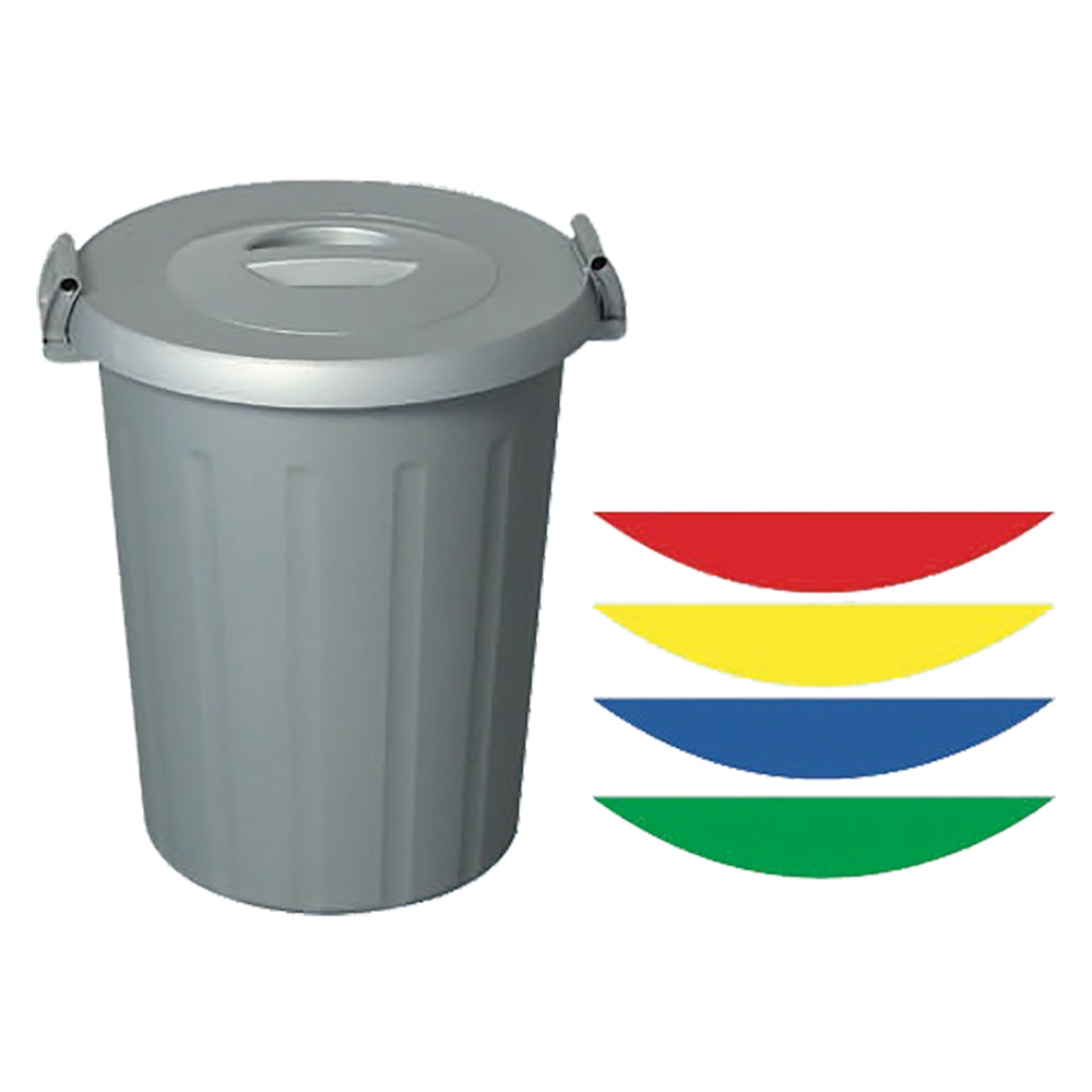 6pz bidone immondizia lt. 25 grigio - manici personaliz. cod:ferx.6131270nlm