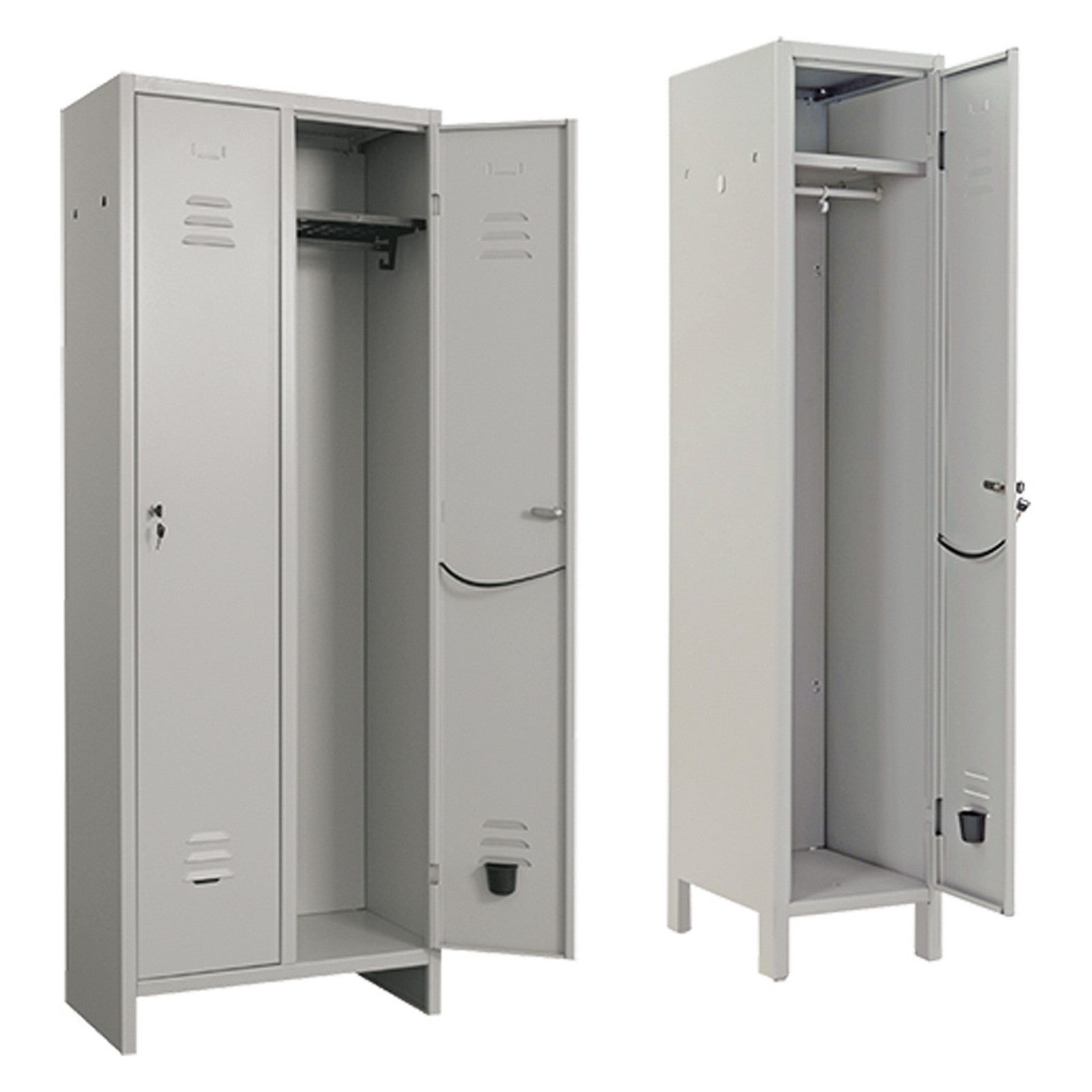 armadio spogliatoio 'pratiko' 1 posto - cm l.36 x p.34 x h.180 cod:ferx.804950nlm