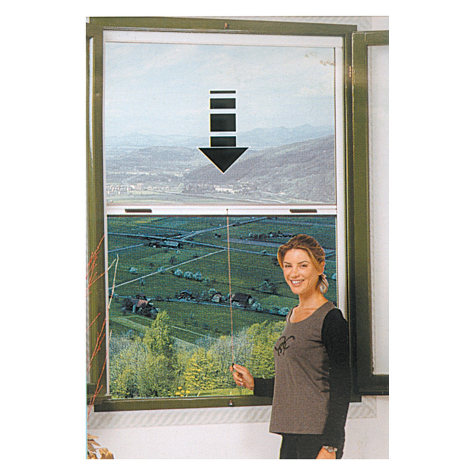 zanzariera avvolgibile verticale cm 80 x 170 marrone ral 8017 cod:ferx.314946nlm