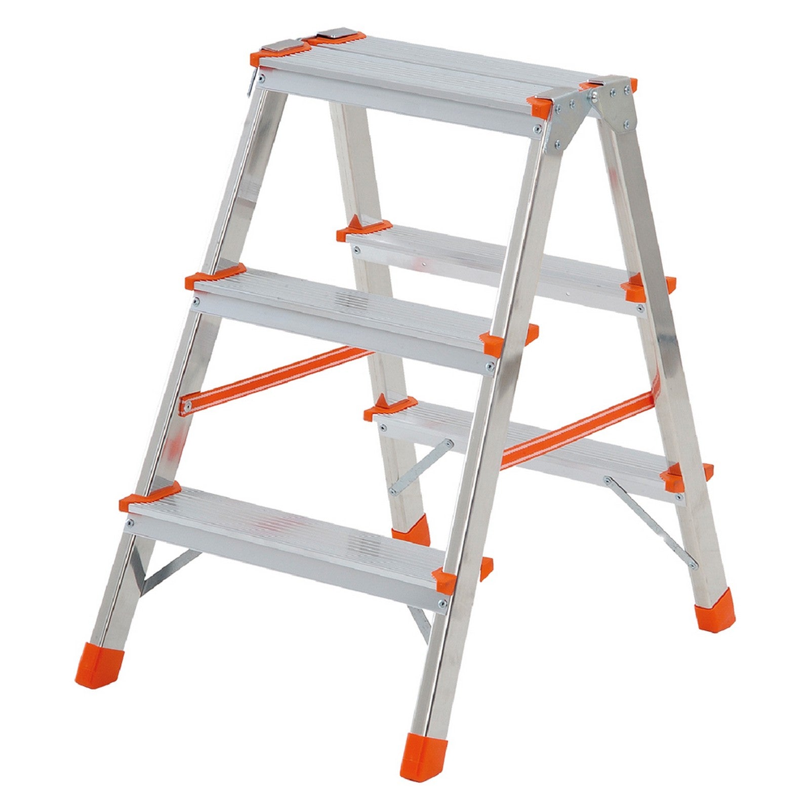 sgabello doppia salita 'stylo' 2 gr. + piano - ap.cm 61/ch.cm 68 cod:ferx.8051120nlm