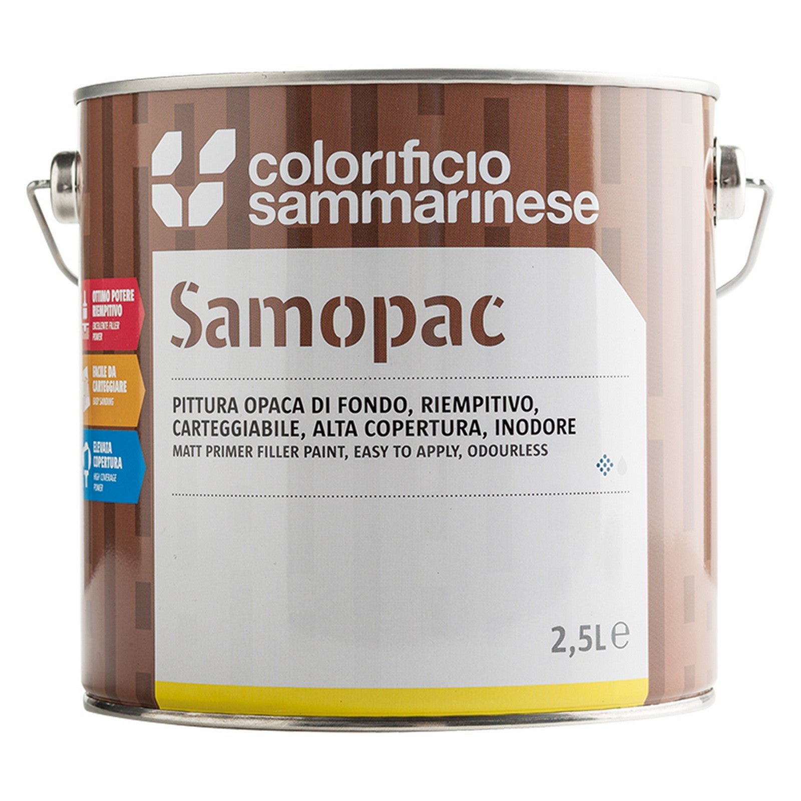 6pz pittura opaca di fondo 'samopac' lt. 0,5 cod:ferx.902052nlm