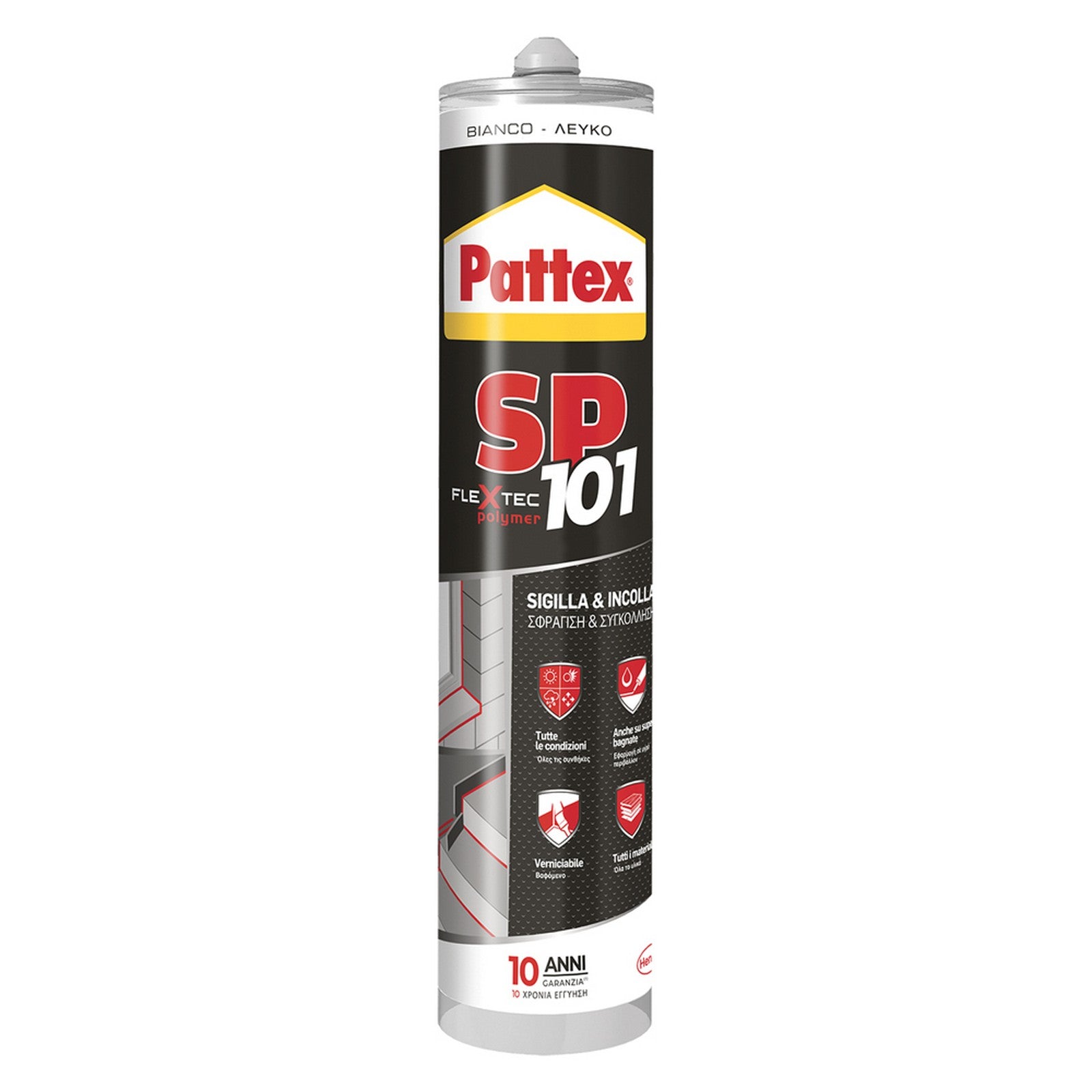 12pz sigillante neutro per multimateriali 'pattex sp101 bianco cod:ferx.9008210nlm