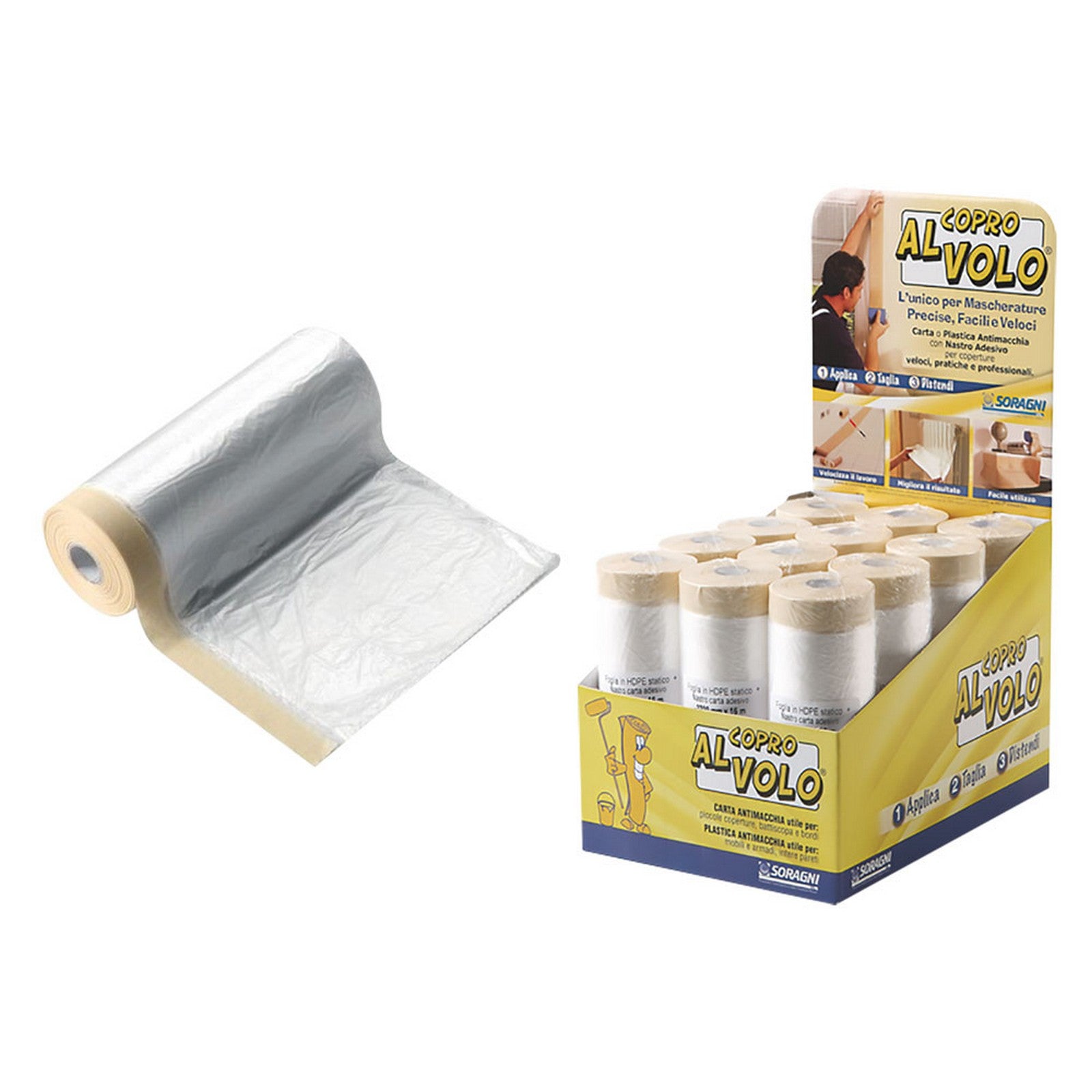 1 pz plastica per mascheratura 'copro al volo' cm 140 x 33 mt cod:ferx.9027264nlm