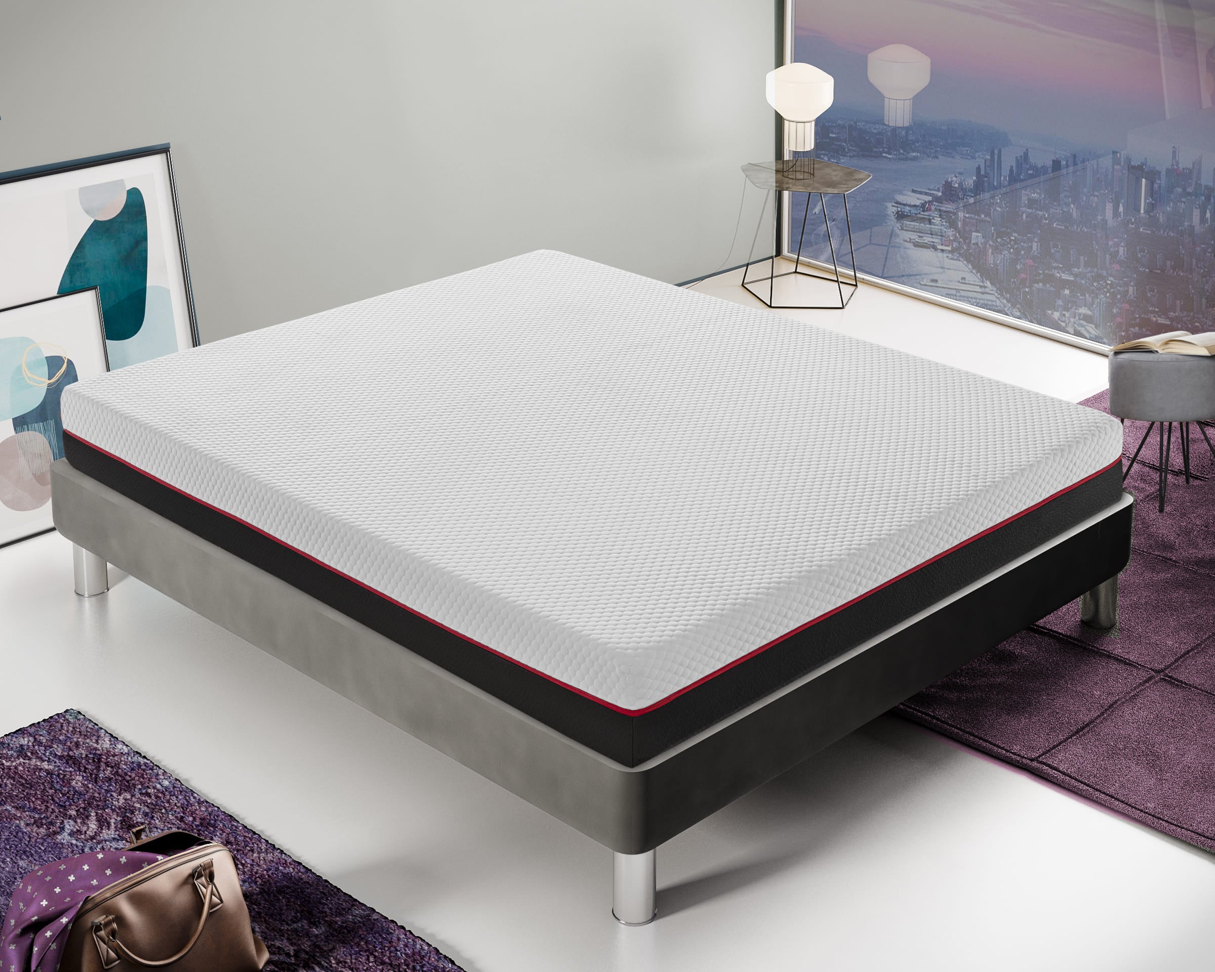 Materasso Singolo 90x190 in Memory Foam Alto 20 cm 2 strati, sfoderabile