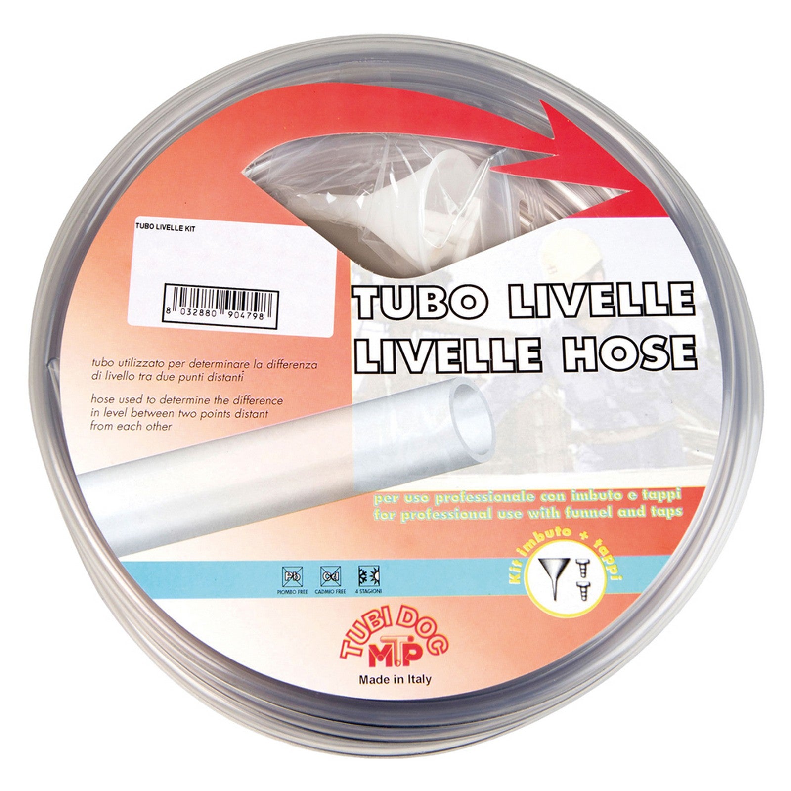 1 pz tubo per livello in kit ø 10 x 14 mt 25 cod:ferx.101894nlm