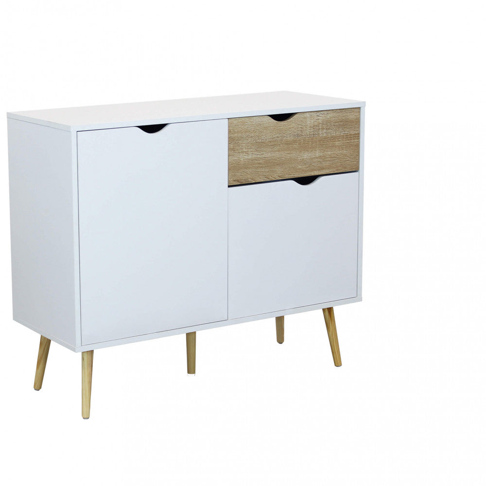 Mobile Theodore 99x39x82 h cm in Legno Bianco