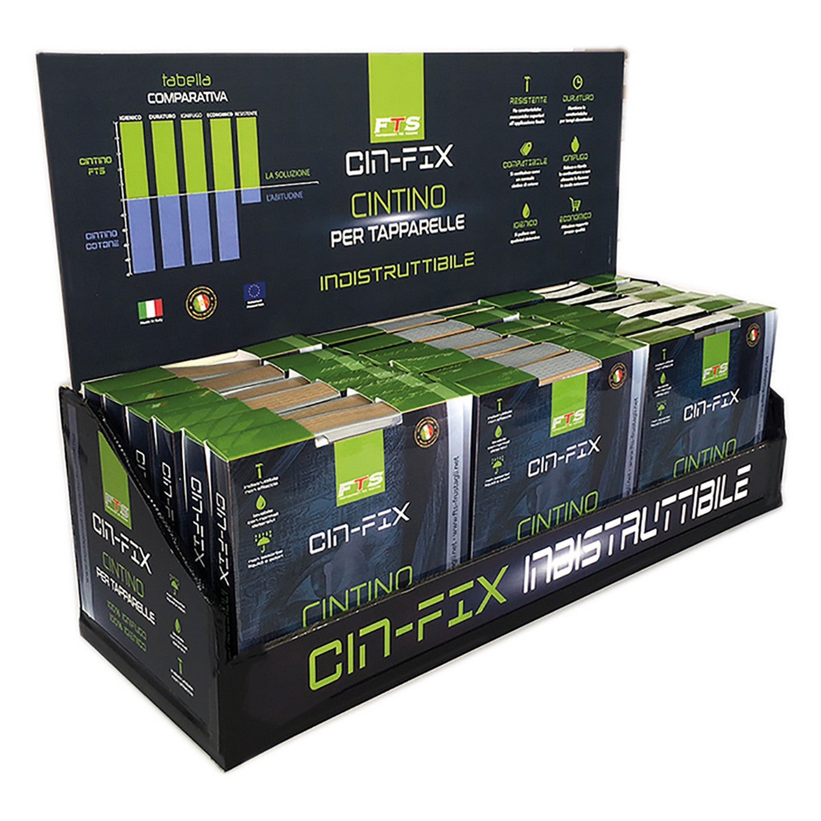 cf espositore cintino pvc per tapparelle 18 pezzi cod:ferx.3089450nlm