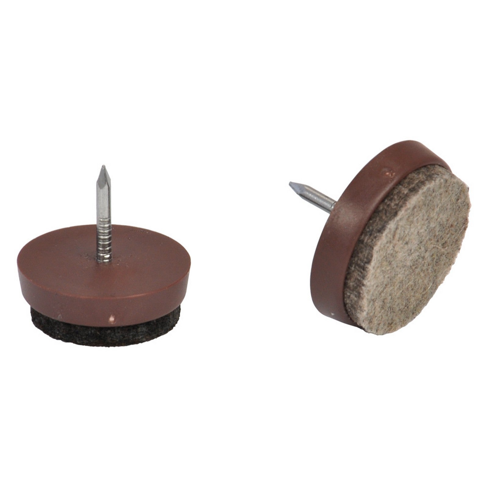 20pz scivoli per mobili con feltrino mm 26 - colore marrone cod:ferx.3083860nlm