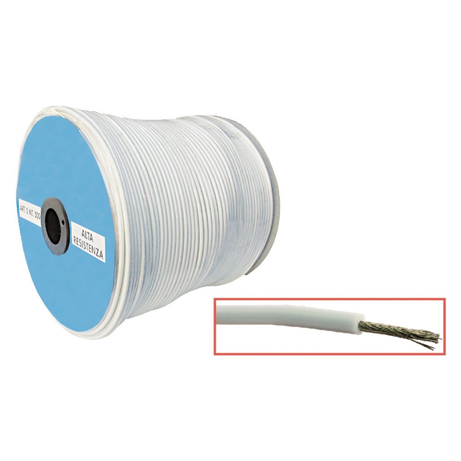 1 pz cavetto stendibiancheria ''biancone'' ø 4,5 x mt 500 codice 310536 cod:ferx.310536nlm