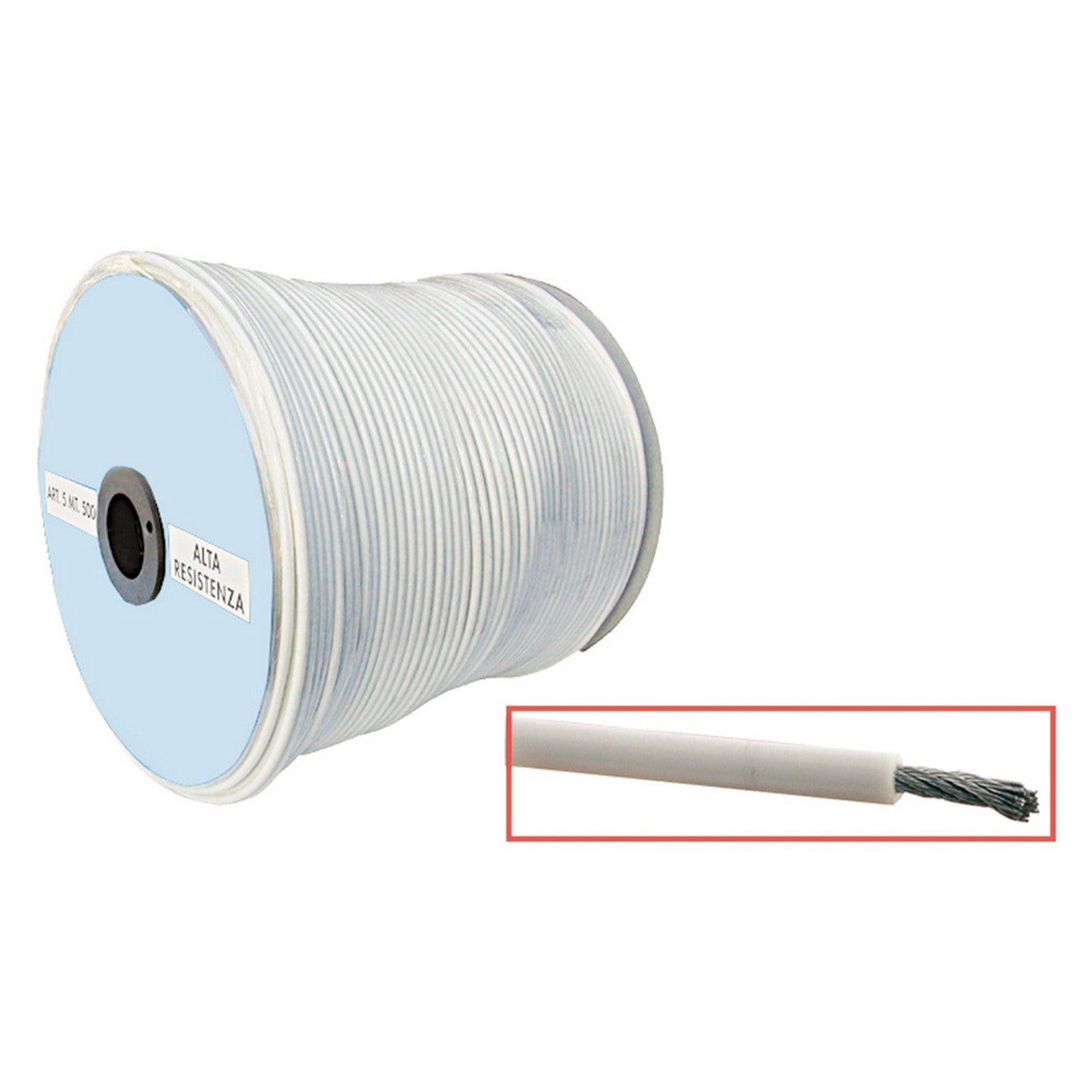 1 pz cavetto stendibiancheria ''biancone'' ø 4,5 x mt 500 codice 310538 cod:ferx.310538nlm