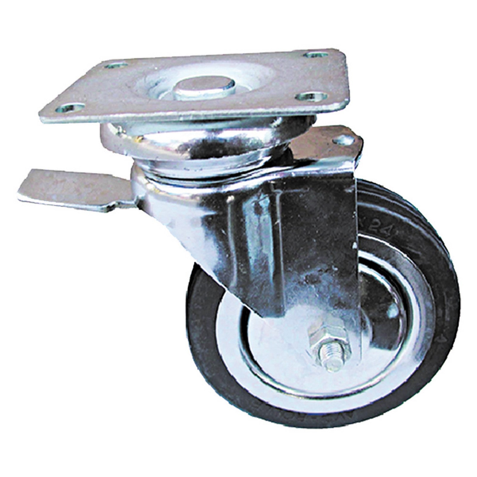 4pz ruote per mobili art.155/bis ø 80 piastra mm 64 x 50 cod:ferx.314558nlm