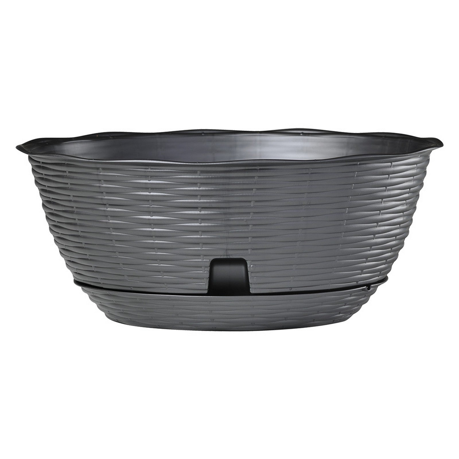 10pz ciotola per fiori ''paglia'' øcm 40xh.17 lt.12,5 - antracite cod:ferx.6125160nlm