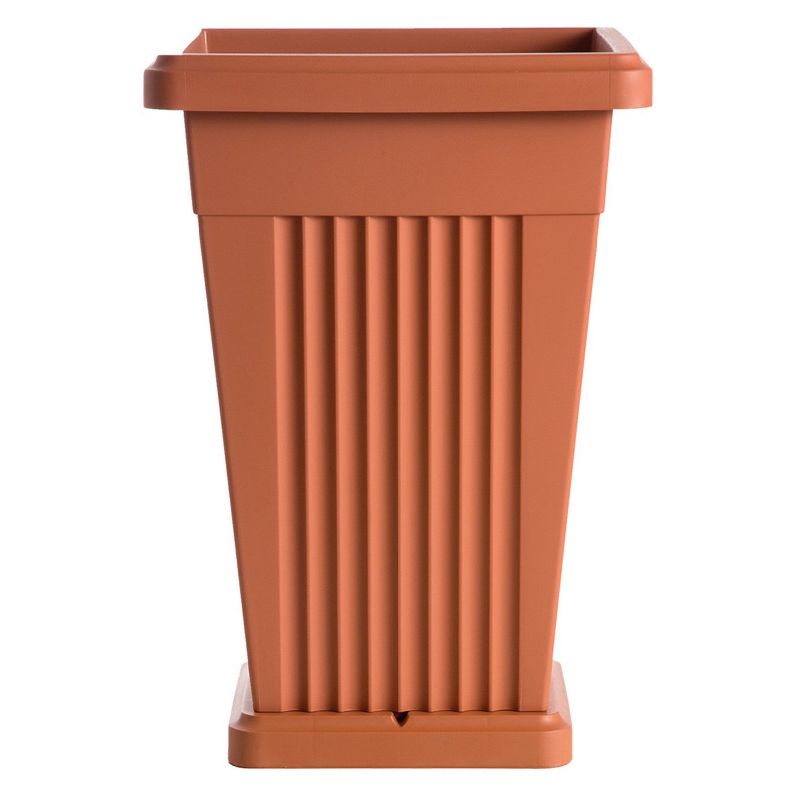 vaso 'piramide' cm 40 x 40 x h 59 lt. 50 terracotta cod:ferx.6125005nlm