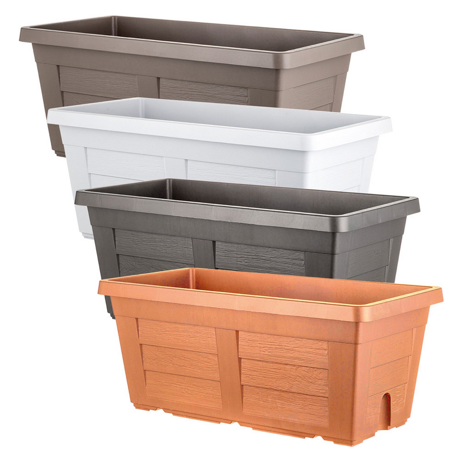 fioriera rettangolare cm 100 x 44 x 40 - antracite cod:ferx.612805nlm