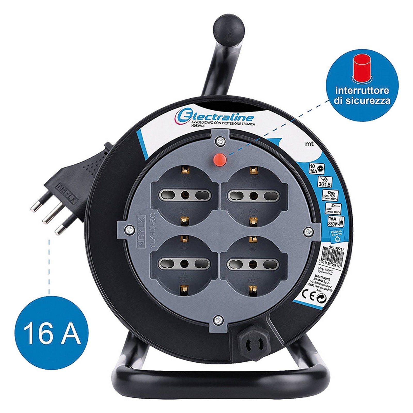 avvolgicavo mt. 50 - art.49028 cod:ferx.8091434nlm