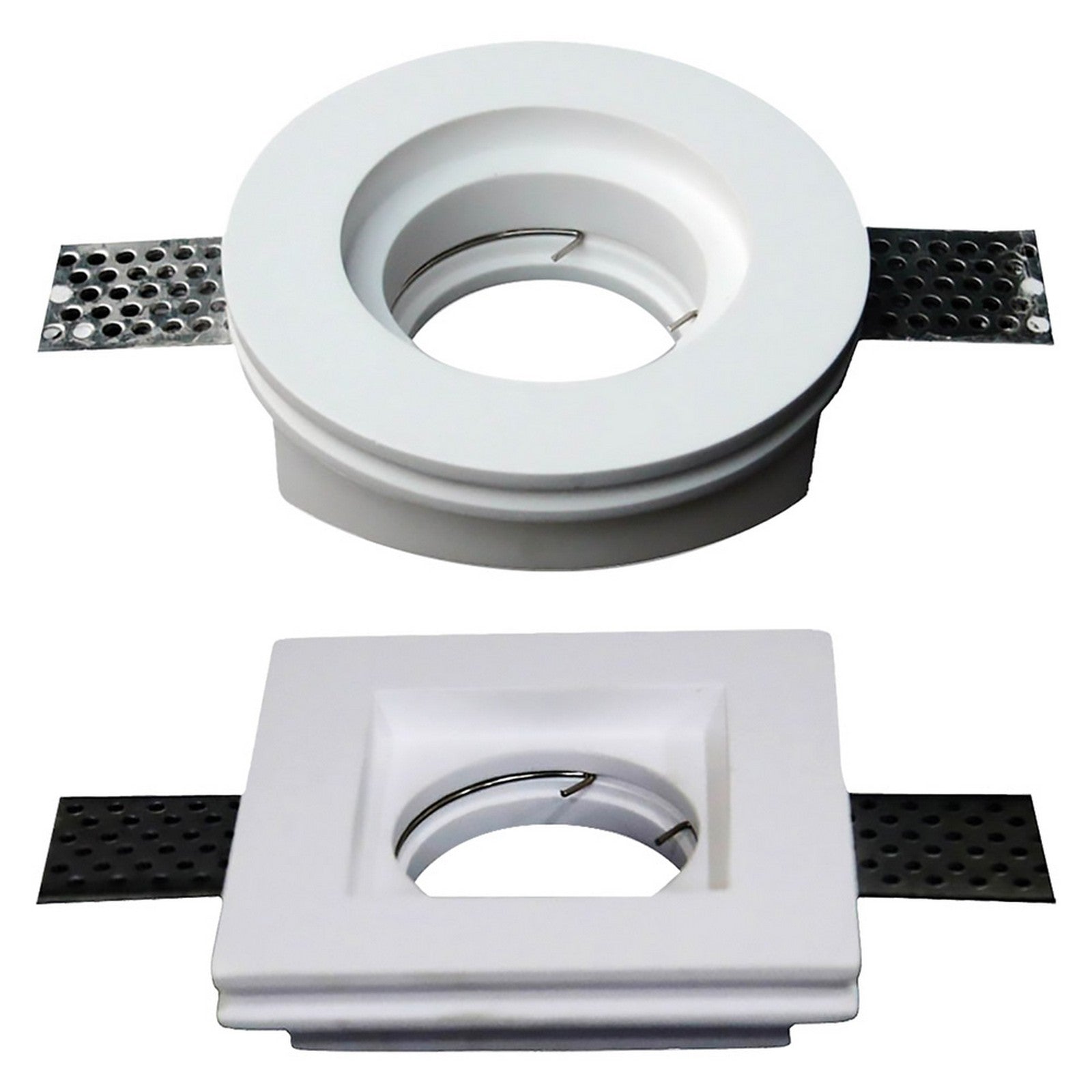 portafaretto led in gesso mm 100 x 100 x 25 mm - bianco cod:ferx.8088900nlm