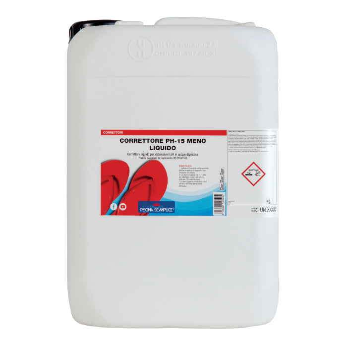 Correttore Ph- 15 Liquido 25Kg - Abbassa Il Ph Della Piscina