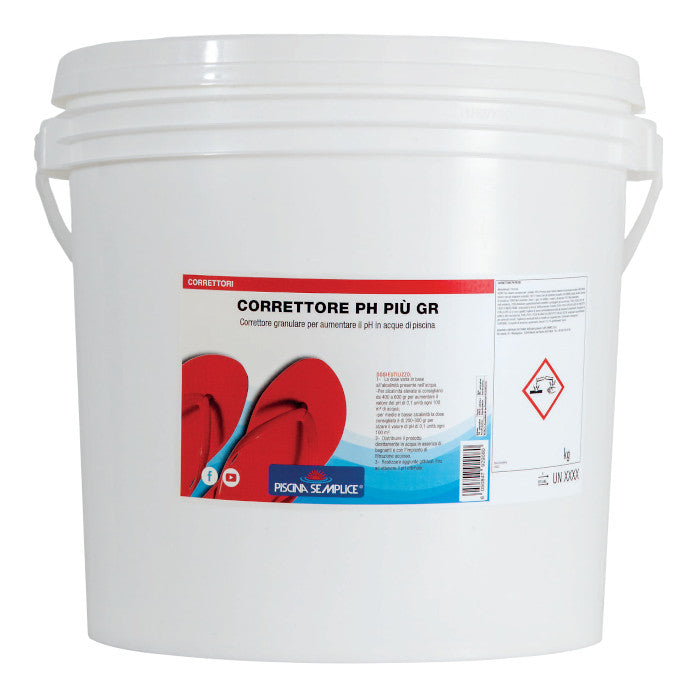 Correttore Ph+ Granulare 25Kg - Aumenta Il Ph Della Piscina