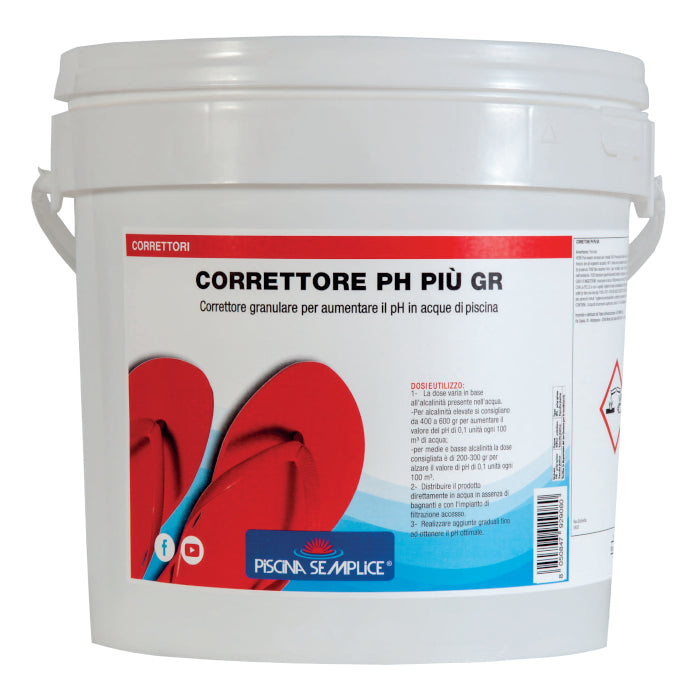 Correttore Ph+ Granulare 5Kg - Per Aumentare Il Ph Della Piscina
