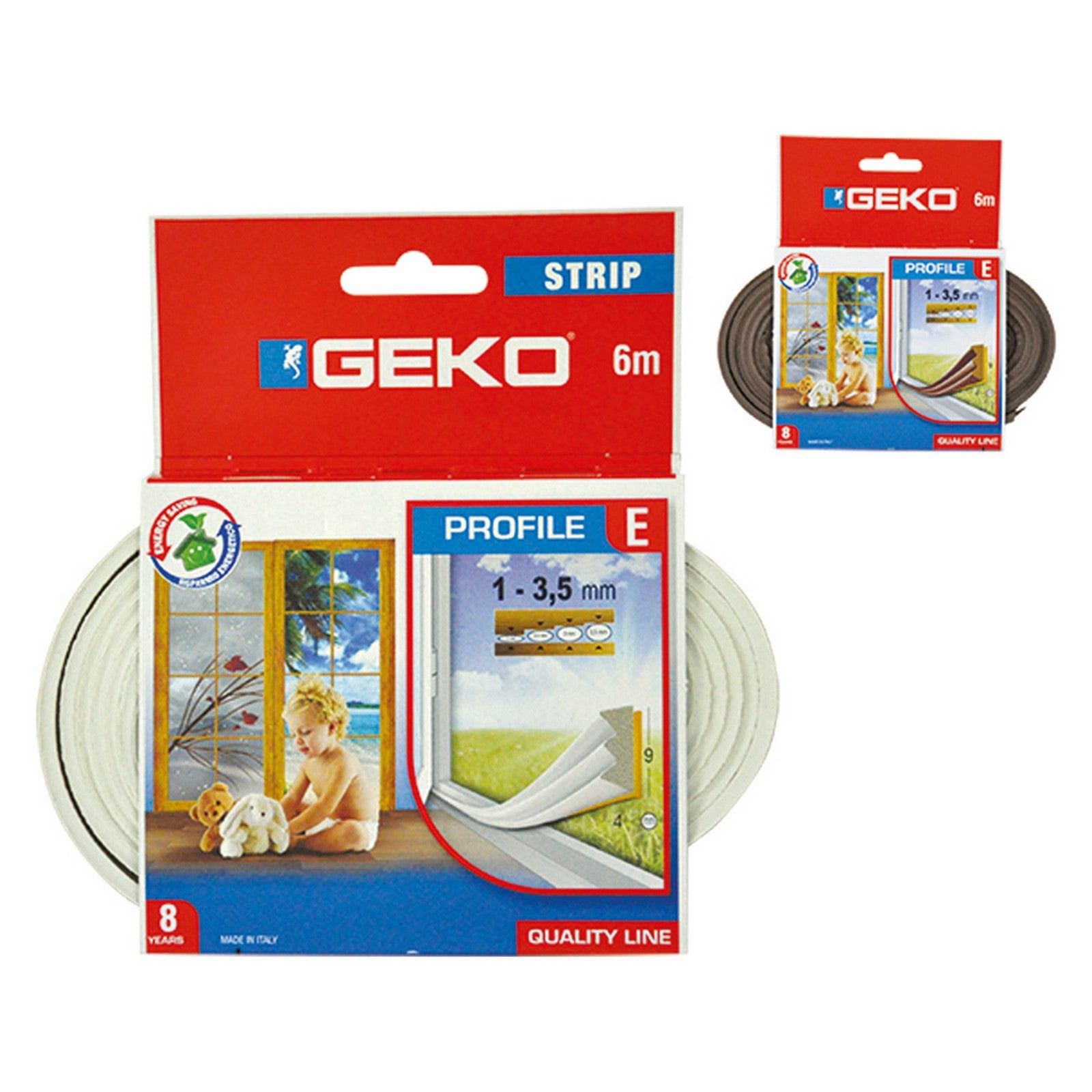 12pz parafreddo in gomma per porte e finestre 'strip' mm 9 x mt. 6 bianco cod:ferx.805532nlm