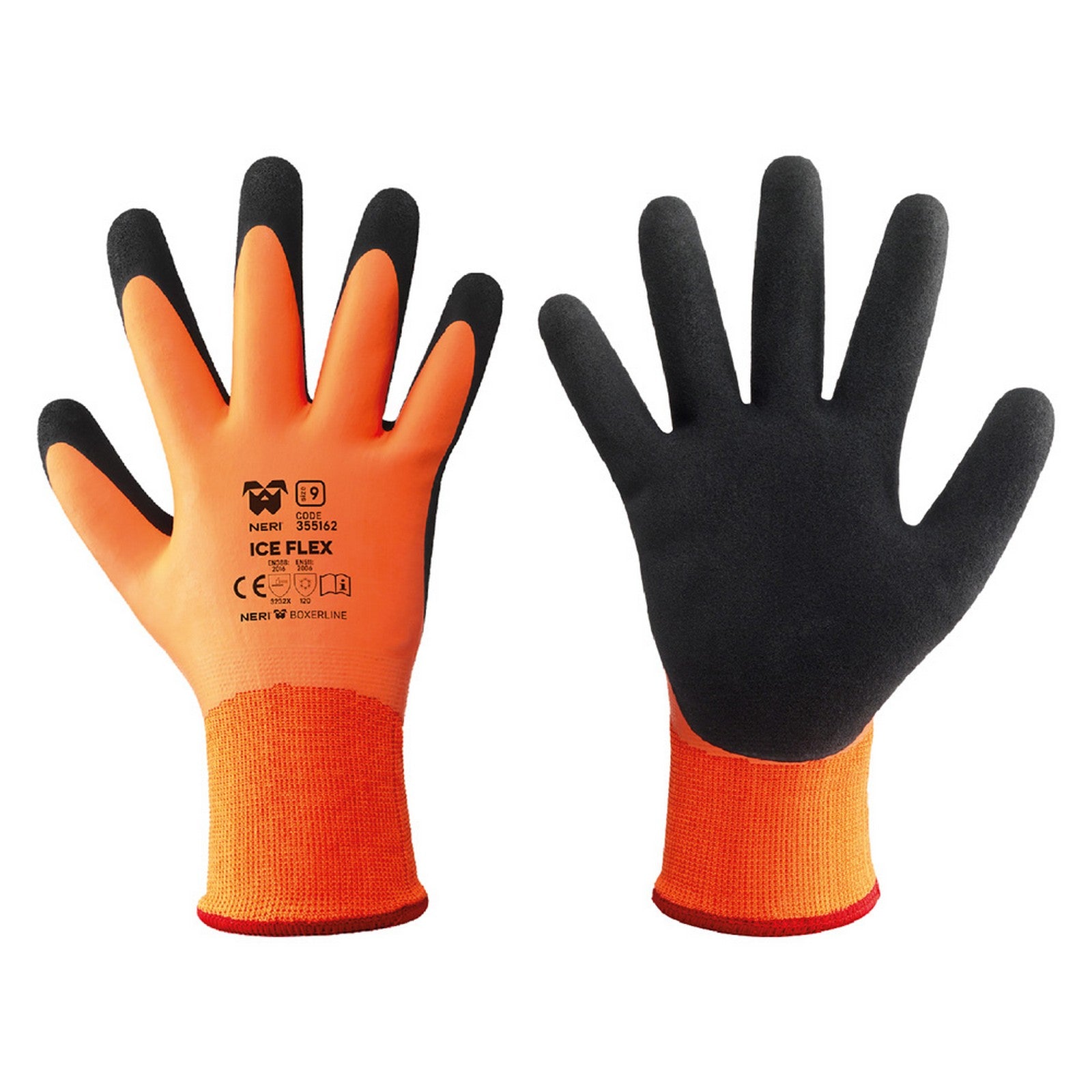 12coppie guanti termici poliestere/lattice 'ice flex' tg. 8 cod:ferx.1067482nlm
