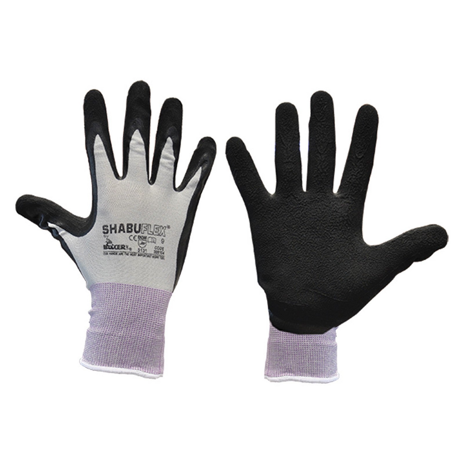 12coppie guanti nylon/lattice 'shabu flex' tg. 8 cod:ferx.111019nlm