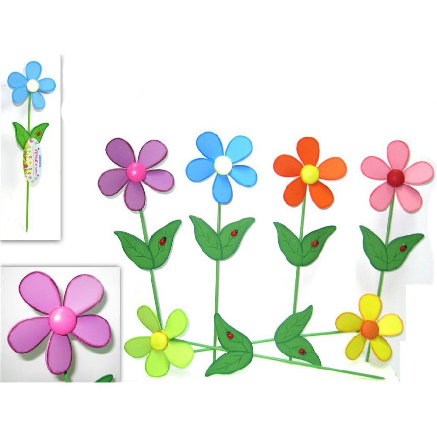 Fiore legno girandola colori assortiti prezzo caduno