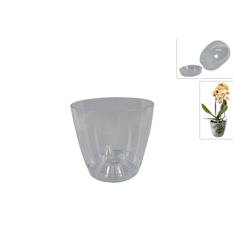 Vaso in plastica trasparente diametro 18 cm - 3litri