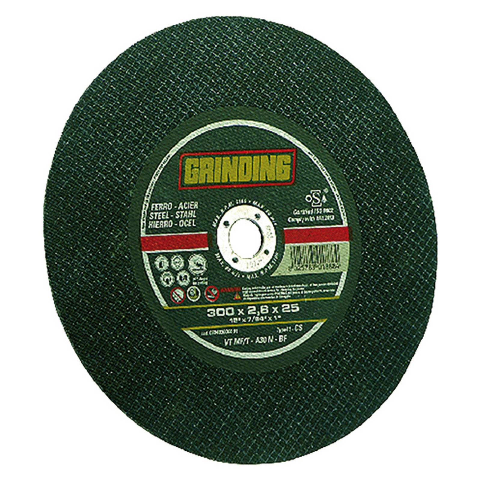 5pz mola abrasiva per ferro ø 300 x 3,5 - foro mm 30 cod:ferx.501092nlm