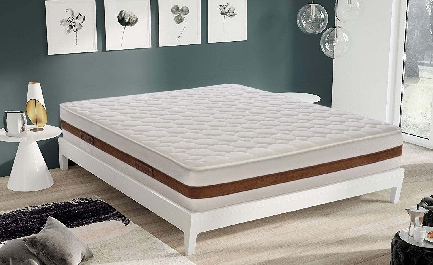 Materasso Piazza e Mezza 120x190 in Memory Foam, 5cm di Memory Foam, Alto 22 cm